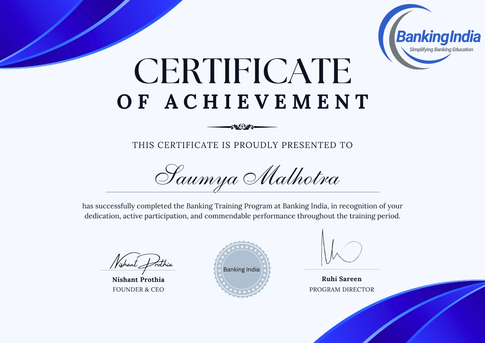 certificate 1